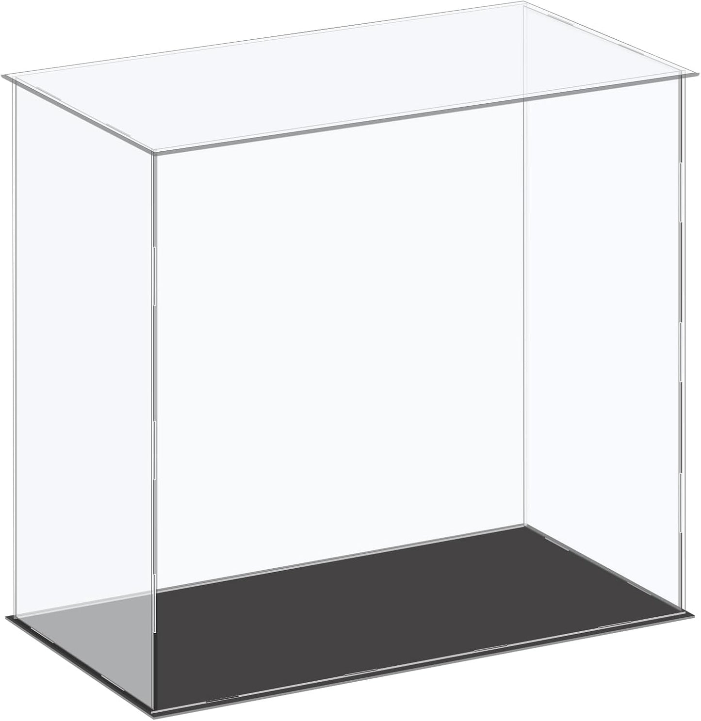 Acrylic Display Case Plastic Box Cube Storage Box Clear Small Assemble Dustproof Showcase 14.1x4.3x4.1 Inch for Collectibles Items