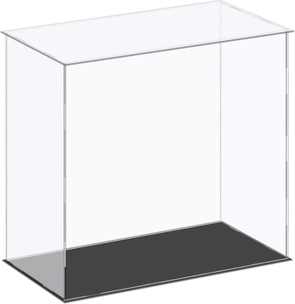 Acrylic Display Case Plastic Box Cube Storage Box Clear Small Assemble Dustproof Showcase 14.1x4.3x4.1 Inch for Collectibles Items