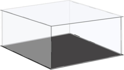 Acrylic Display Case Plastic Box Cube Storage Box Clear Small Assemble Dustproof Showcase 14.1x4.3x4.1 Inch for Collectibles Items