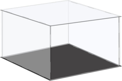 Acrylic Display Case Plastic Box Cube Storage Box Clear Small Assemble Dustproof Showcase 14.1x4.3x4.1 Inch for Collectibles Items
