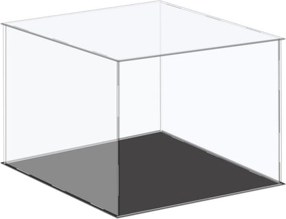Acrylic Display Case Plastic Box Cube Storage Box Clear Small Assemble Dustproof Showcase 14.1x4.3x4.1 Inch for Collectibles Items