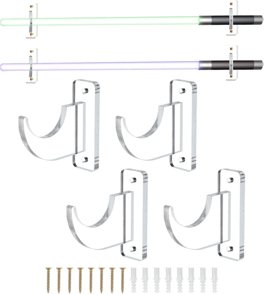 Acrylic Light Saber Display Rack - Wall-Mounted Sword Stand for Light Saber, Clear