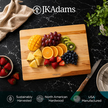 Kitchen Basic 17 by 14-Inch Cutting Board, Maple