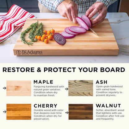 Kitchen Basic 17 by 14-Inch Cutting Board, Maple