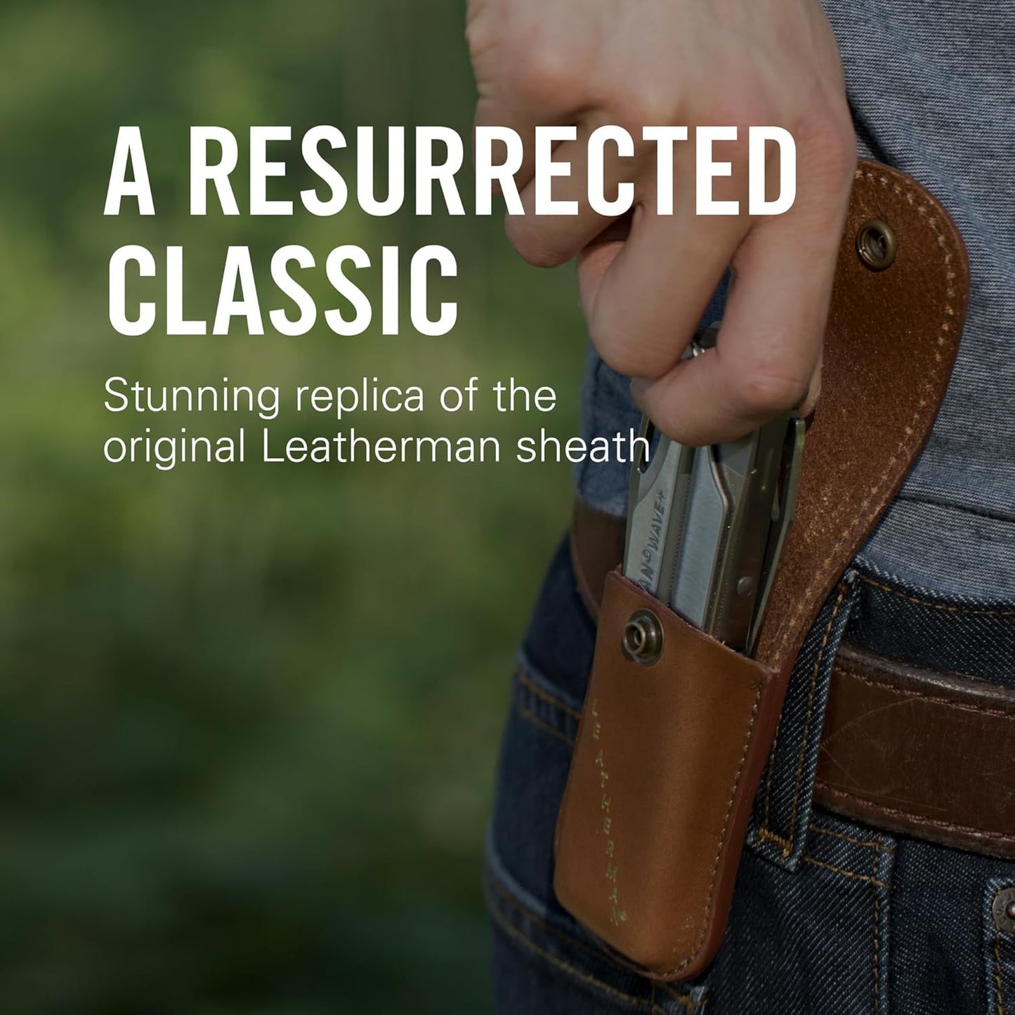 Heritage Leather Snap Sheath for Multi-Tools, Brown, Medium