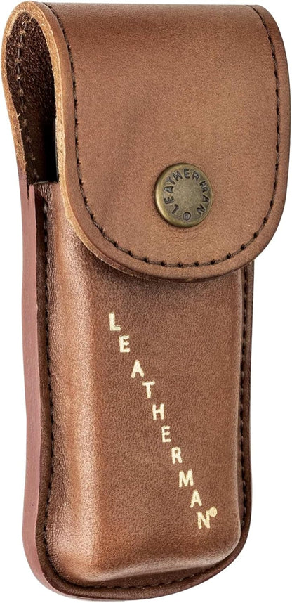 Heritage Leather Snap Sheath for Multi-Tools, Brown, Medium