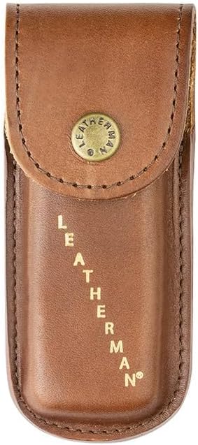 Heritage Leather Snap Sheath for Multi-Tools, Brown, Medium