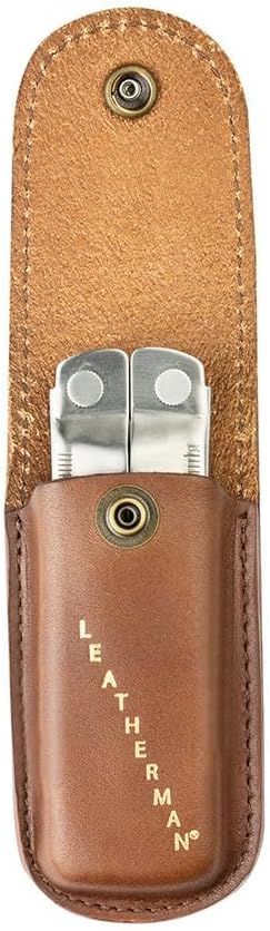 Heritage Leather Snap Sheath for Multi-Tools, Brown, Medium