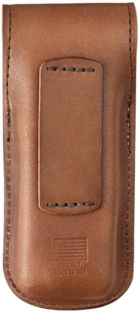 Heritage Leather Snap Sheath for Multi-Tools, Brown, Medium