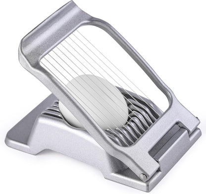 Multipurpose Heavy Duty Aluminium Egg Slicer, Stainless Steel Wire, Sliver