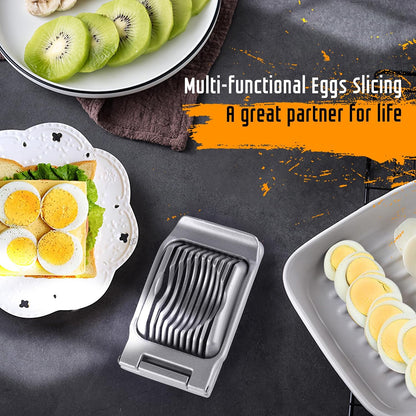 Multipurpose Heavy Duty Aluminium Egg Slicer, Stainless Steel Wire, Sliver