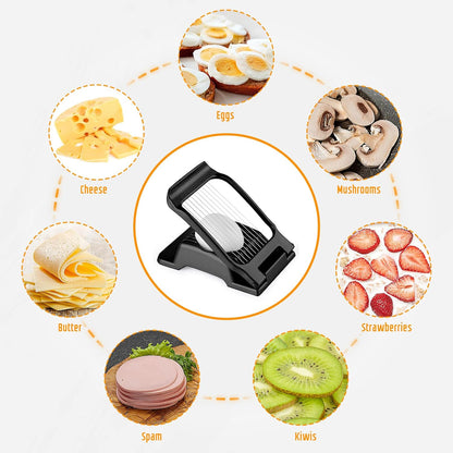 Multipurpose Heavy Duty Aluminium Egg Slicer, Stainless Steel Wire, Sliver