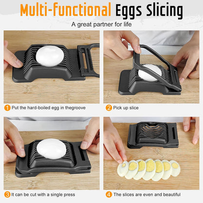 Multipurpose Heavy Duty Aluminium Egg Slicer, Stainless Steel Wire, Sliver