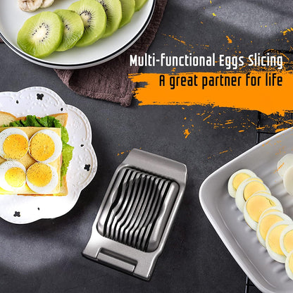 Multipurpose Heavy Duty Aluminium Egg Slicer, Stainless Steel Wire, Sliver