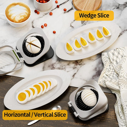 Multipurpose Heavy Duty Aluminium Egg Slicer, Stainless Steel Wire, Sliver