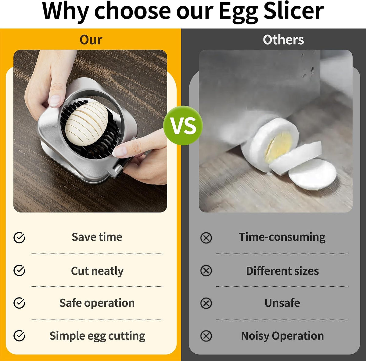 Multipurpose Heavy Duty Aluminium Egg Slicer, Stainless Steel Wire, Sliver