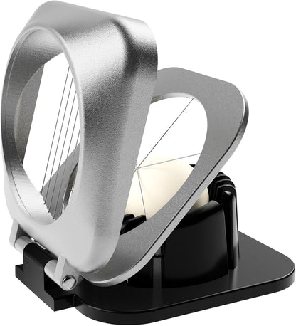 Multipurpose Heavy Duty Aluminium Egg Slicer, Stainless Steel Wire, Sliver