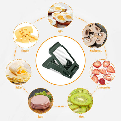 Multipurpose Heavy Duty Aluminium Egg Slicer, Stainless Steel Wire, Sliver
