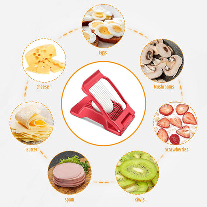 Multipurpose Heavy Duty Aluminium Egg Slicer, Stainless Steel Wire, Sliver
