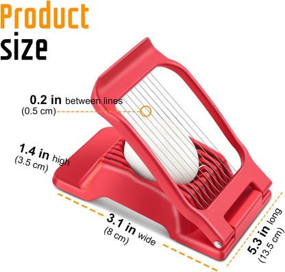 Multipurpose Heavy Duty Aluminium Egg Slicer, Stainless Steel Wire, Sliver