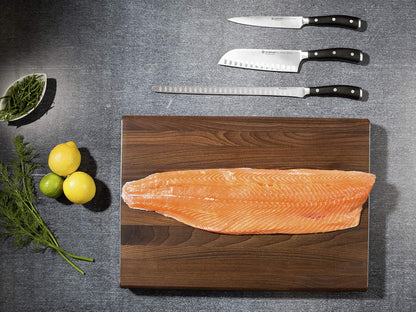 WÜSTHOF Classic IKON 7" Hollow Edge Santoku Knife, Black