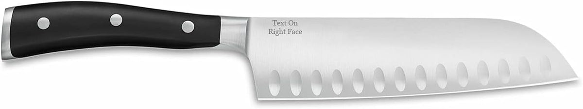 WÜSTHOF Classic IKON 7" Hollow Edge Santoku Knife, Black
