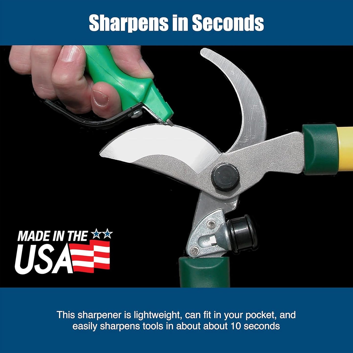 ACCUSHARP Knife Sharpener, Portable and Easy to Use, Hones and Sharpens Cleavers, Kitchen, and Serrated Knives, Sharpens Double Beveled Edge Knives