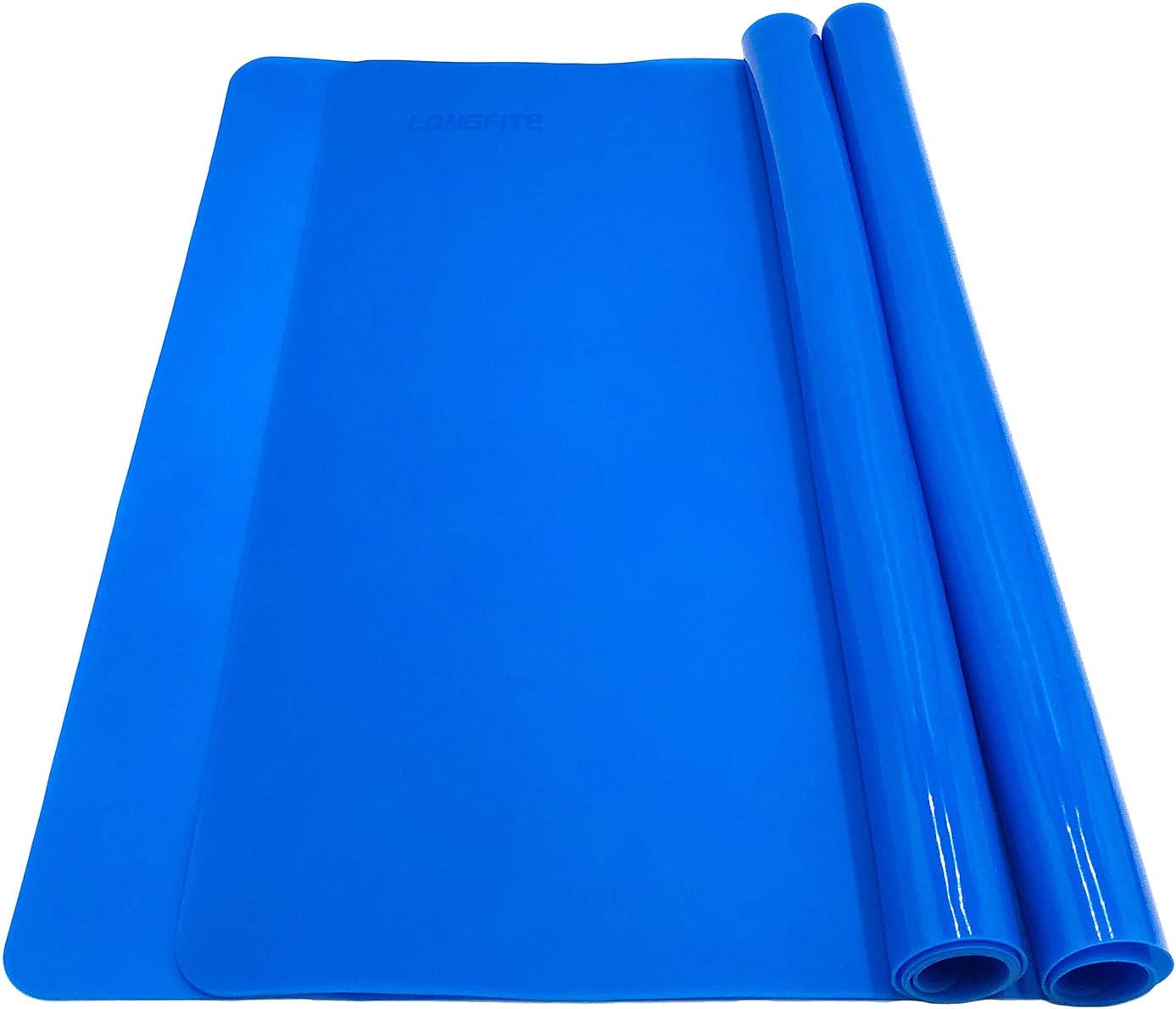 24''x20'' Extra Large Silicone Baking Mat for Dough Rolling Pastry Fondant Mat Nonstick and Nonskid Heat Resistent, Countertop Protector, Dining Table Mat and Placemat (Extra Large Gray 2 Pack)