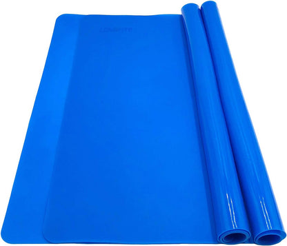 24''x20'' Extra Large Silicone Baking Mat for Dough Rolling Pastry Fondant Mat Nonstick and Nonskid Heat Resistent, Countertop Protector, Dining Table Mat and Placemat (Extra Large Gray 2 Pack)