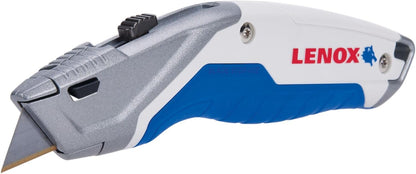 LENOX Utility Knife with 3 Bi-Metal Blades, Retractable, Foldable and Portable, Blade Storage (LXHT10599)