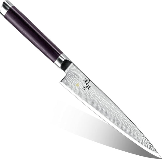 Corporation AE5203 Sekimagoroku Damascus Petty Knife, 5.9 inches (150 mm), Made in Japan