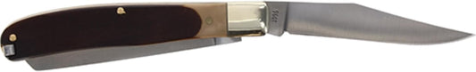 96OT Bearhead Trapper 7.4in Traditional Folding Pocket Knife with 2 High Carbon SS Blades, Sawcut Handle, Tweezers, and Convenient Size for EDC, Hunting, Camping, Whittling, and Outdoors