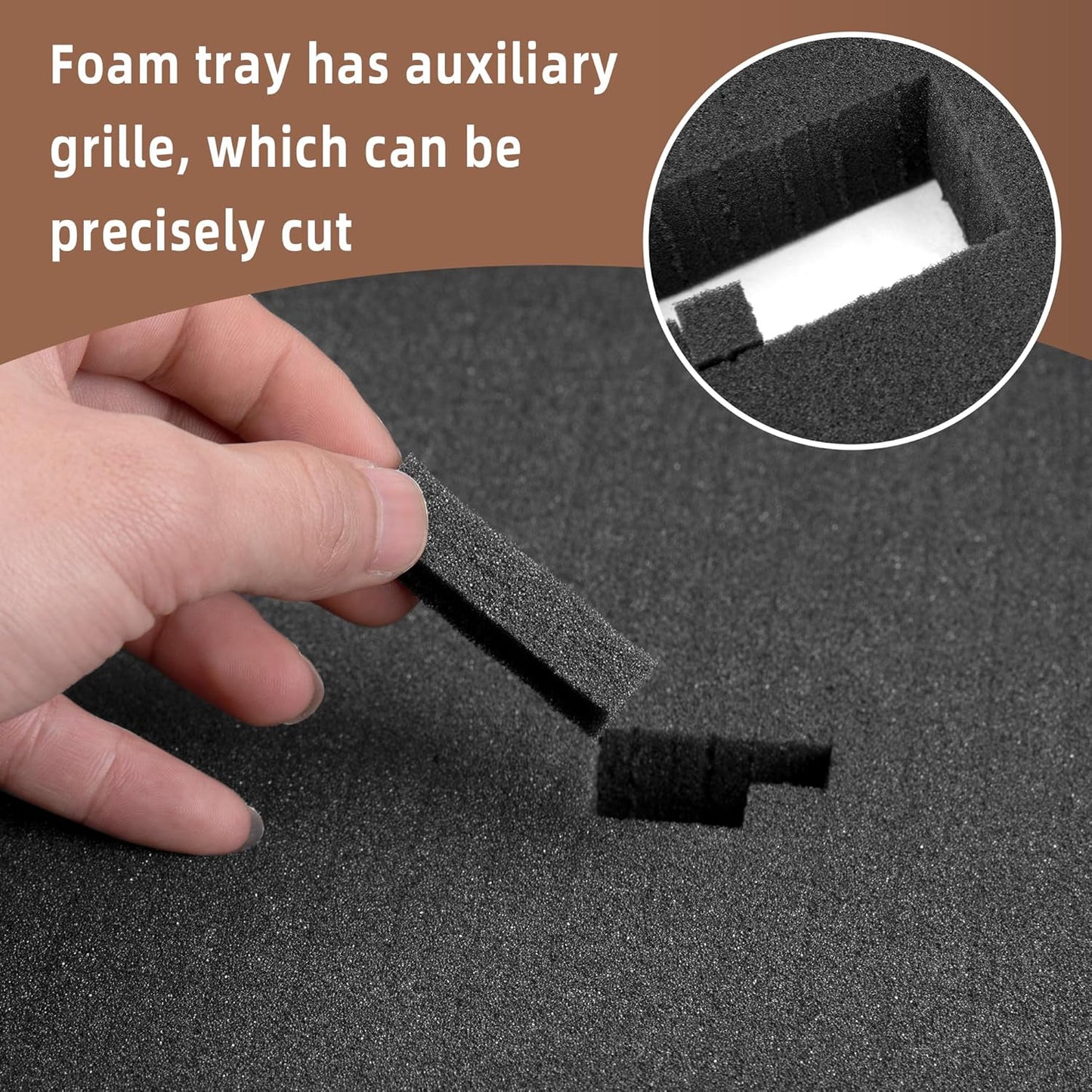 4 PCS Pick Apart Foam Insert- 2 Size Pick and Pluck Foam- Pluck Pre Cube Sheet Foams with Bottom Use for Board Game Box Cases Storage Drawer (Length 12 Inch)