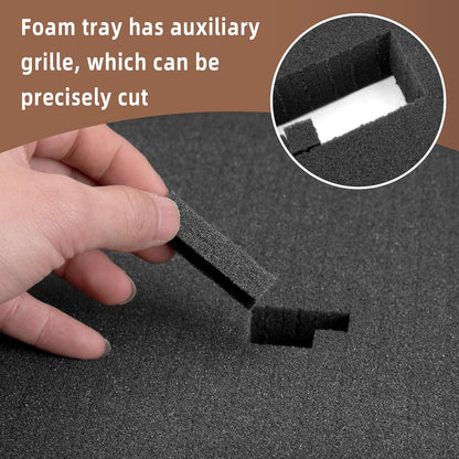 4 PCS Pick Apart Foam Insert- 2 Size Pick and Pluck Foam- Pluck Pre Cube Sheet Foams with Bottom Use for Board Game Box Cases Storage Drawer (Length 12 Inch)