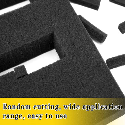 4 PCS Pick Apart Foam Insert- 2 Size Pick and Pluck Foam- Pluck Pre Cube Sheet Foams with Bottom Use for Board Game Box Cases Storage Drawer (Length 12 Inch)
