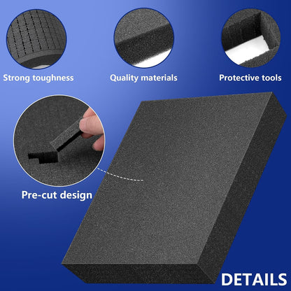 4 PCS Pick Apart Foam Insert- 2 Size Pick and Pluck Foam- Pluck Pre Cube Sheet Foams with Bottom Use for Board Game Box Cases Storage Drawer (Length 12 Inch)