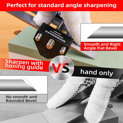 Honing Guide System Chisel Sharpening Kit for Woodworking Chisels and Planes 5/32" to 3" Chisel Sharpener Sharpening Holder Guide with Sharpening Angle Fixture, Angle Gauge and Storage Case