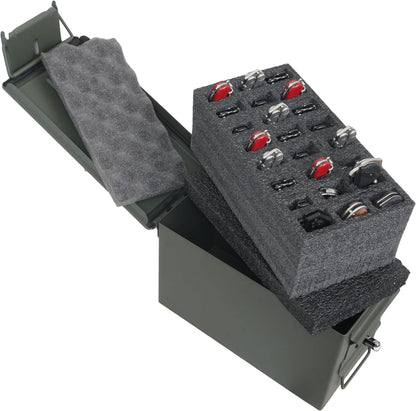 .50 Cal Ammo Can with 24-Knife Pre-Cut Foam - Can Included