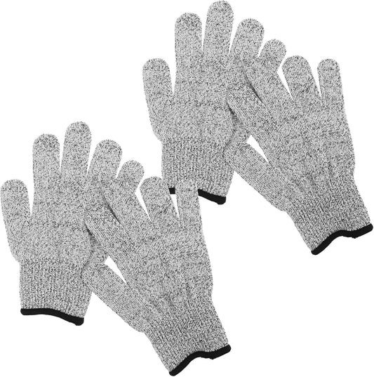 2pairs Cut Resistant Gloves Level of Wear-resistant Arm Sleeves for Kitchen and Gardening Breathable for Safe Filleting and Food Prep