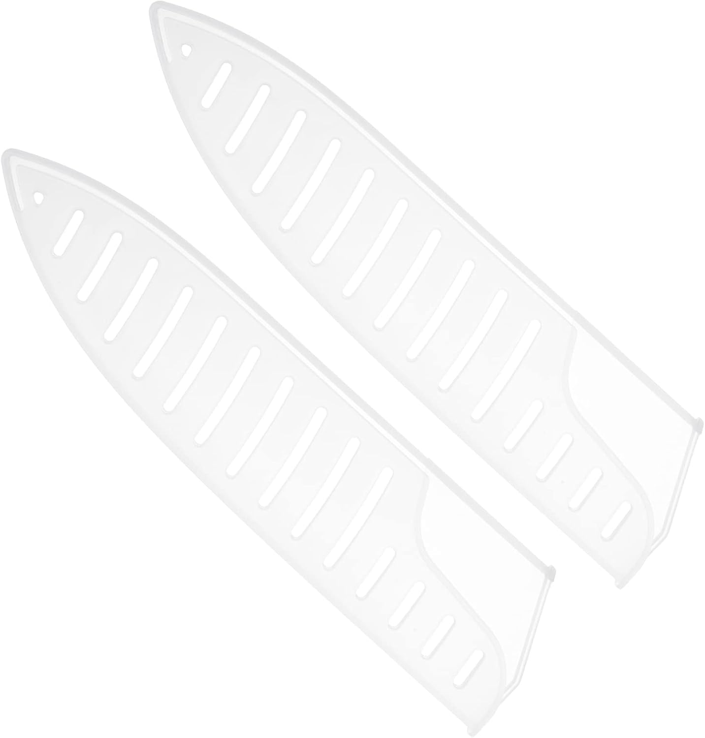 PP Safety Knife Cover Sleeves for 8" Ceramic Knife, 2 Pack Knives Edge Guard Blade Protector Universal Knife Sheath for Kitchen, White