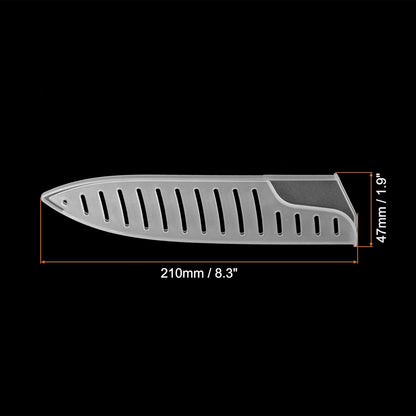PP Safety Knife Cover Sleeves for 8" Ceramic Knife, 2 Pack Knives Edge Guard Blade Protector Universal Knife Sheath for Kitchen, White