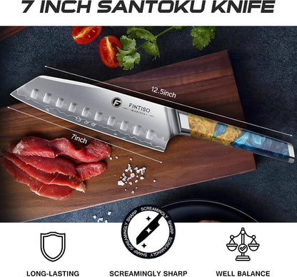 3PCS Japanese Knife Set, S35VN Powder Steel Core Chef Knives