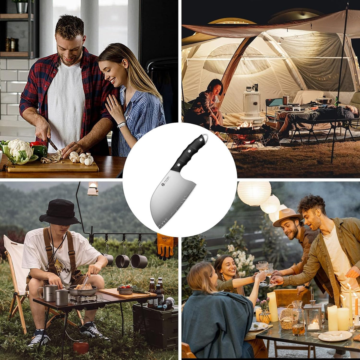 3PCS Japanese Knife Set, S35VN Powder Steel Core Chef Knives