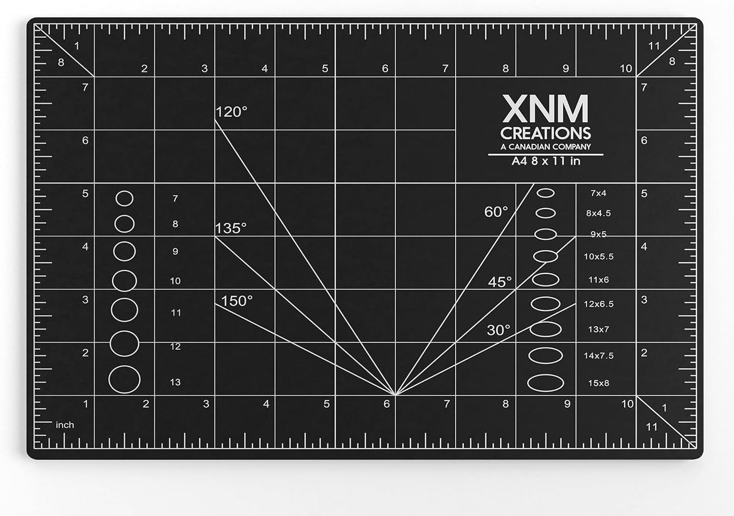 XNM Premium Self Healing Cutting Mat - 12 Inches by 18 inches - A3, 3 Layer Quality PVC Construction - Dual Sided, Imperial and Metric Grid Lines - Perfect for Cutting, Sewing, and Crafts
