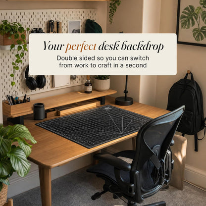 XNM Premium Self Healing Cutting Mat - 12 Inches by 18 inches - A3, 3 Layer Quality PVC Construction - Dual Sided, Imperial and Metric Grid Lines - Perfect for Cutting, Sewing, and Crafts