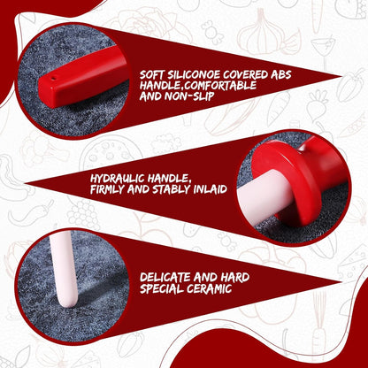 Ceramic Honing Rod, 11 Inch Ceramic Knife Sharpener for Knives with Plastic Handle Lightweight Durable for Professional Chefs and Home Cooks Knife Sharpener
