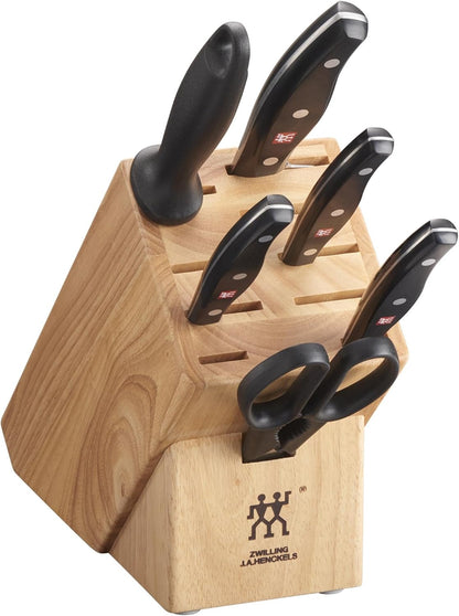 Twin Signature 7-Pc Knife Set, Friodur Ice-Hardened Blades | Made in Company-Owned German Factory with Special Formula Steel. Dishwasher Safe, Comfortable Grip for Effortless Meal Prep.