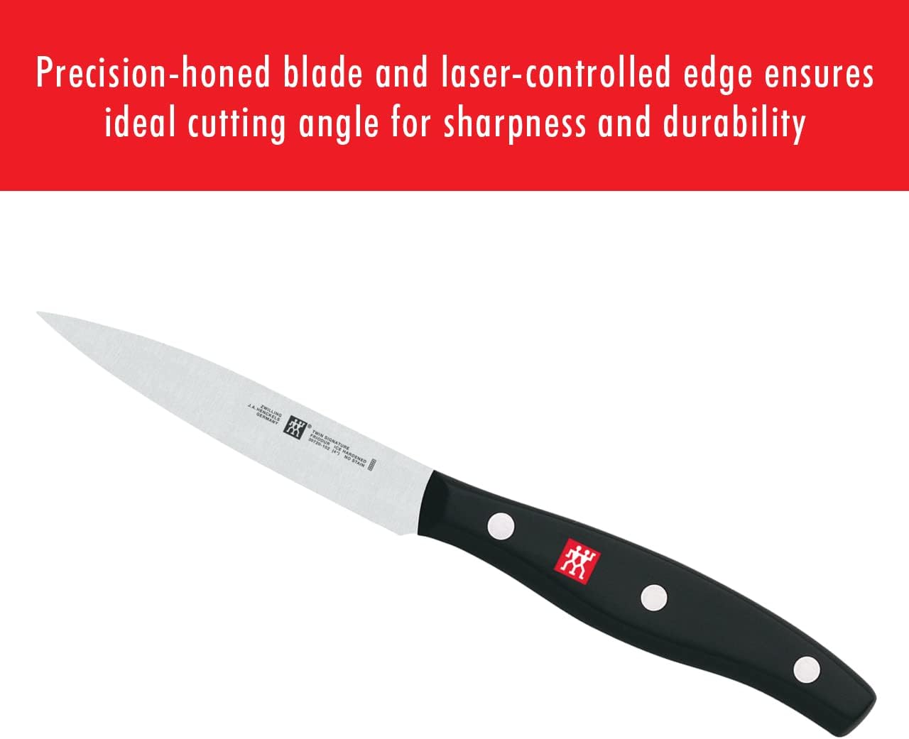 Twin Signature 7-Pc Knife Set, Friodur Ice-Hardened Blades | Made in Company-Owned German Factory with Special Formula Steel. Dishwasher Safe, Comfortable Grip for Effortless Meal Prep.