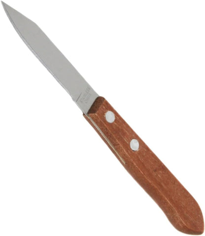 Granny Paring Knife - 3-Inch Stainless Steel Blade for Peeling, Slicing, or Trimming Fruits and Vegetables - Rust-Resistant Kitchen Knife with Wooden Handle