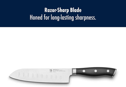 x EMERIL Lagasse The Nola Collection Razor-Sharp German 5.5-inch Hollow Edge Santoku Knife, Made in Company-Owned German Factory with Special Formula Steel perfected for almost 300 Years